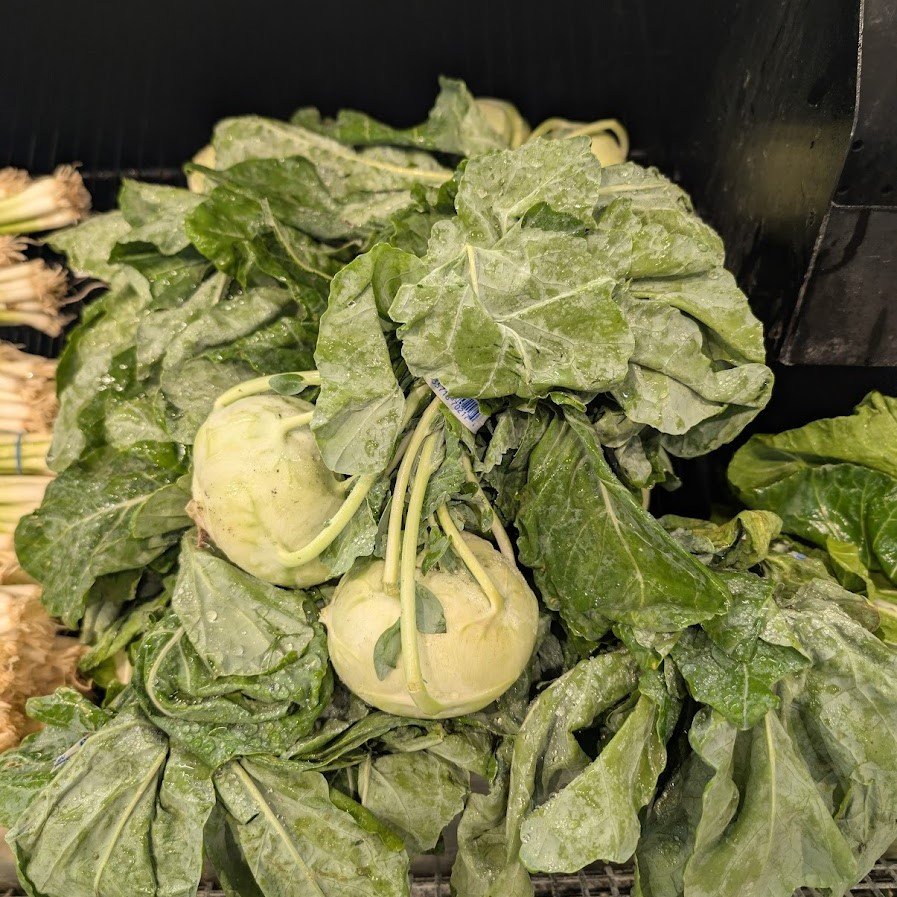 Kohlrabi in the storeshelf