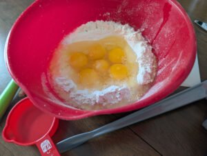 Spaetzle: Combining the ingredients