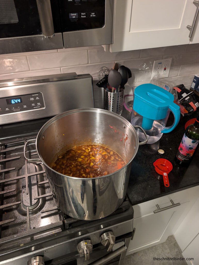 Cooking traditional Goulash in a big batch