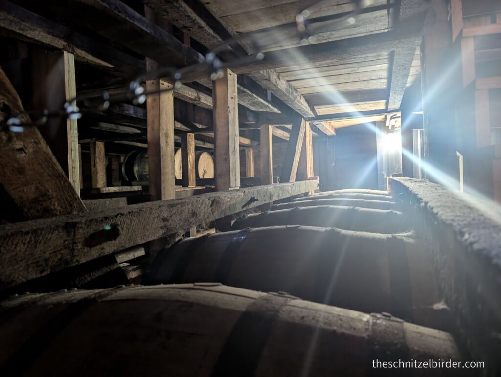 Barrels in the Warehouse at Maker's Mark Distillery
