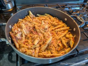 The authentic Swabian Schupfnudeln nearly ready to be served