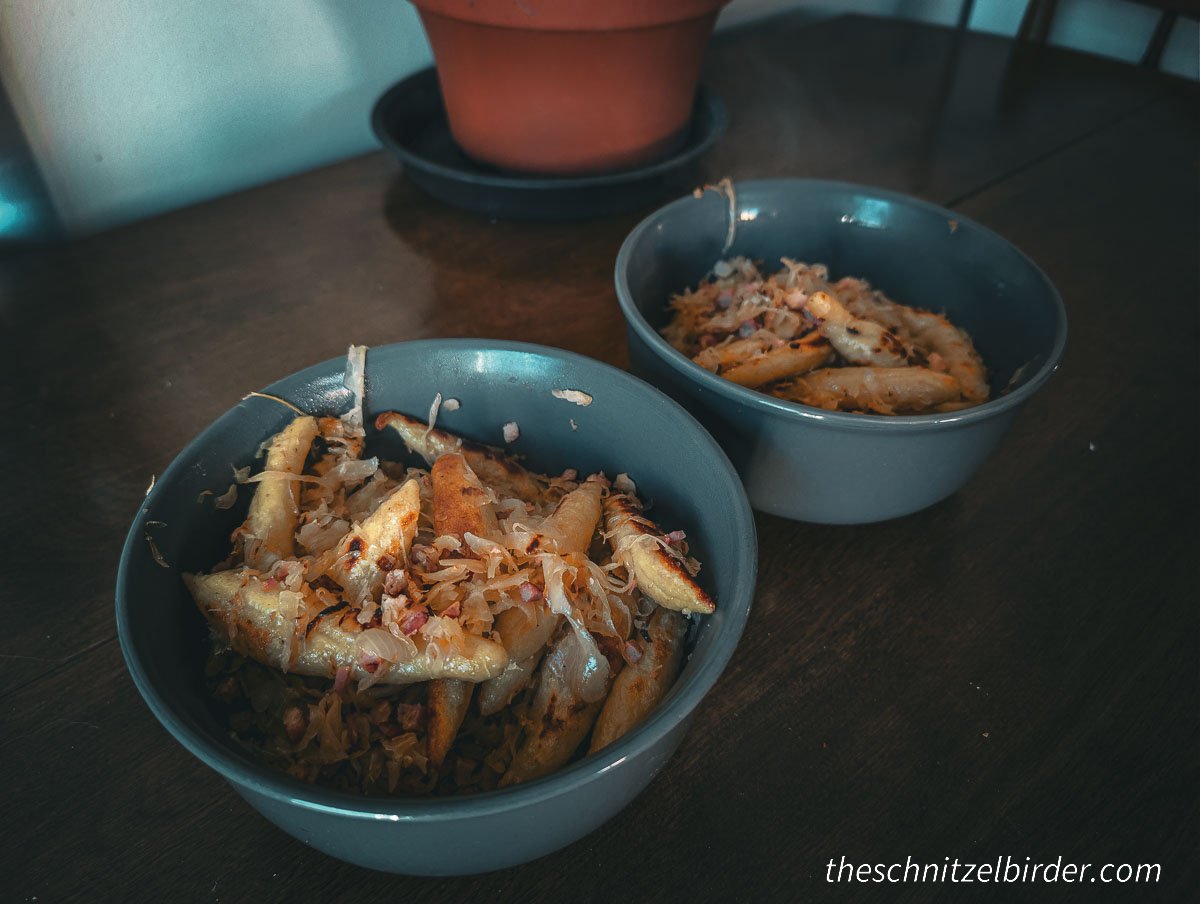Authentic Schupfnudeln with Sauerkraut and Bacon!